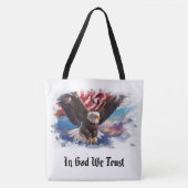 Tote Bag *~* Drapeau américain AP27 Eagle Sky Patriotique (Devant)