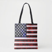 Tote Bag Drapeau américain - Drapeau américain, cramponné (Devant)