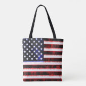 Tote Bag Drapeau américain - Drapeau américain, cramponné (Dos)