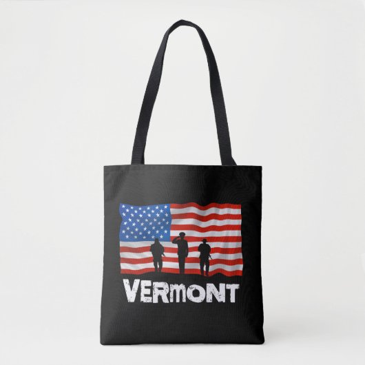 Tote Bag Drapeau américain du Vermont (Devant)