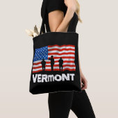 Tote Bag Drapeau américain du Vermont (De près)