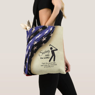 Tote Bag Drapeau américain élégant pour golf