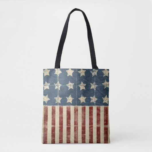 Tote Bag drapeau américain en détresse (Devant)