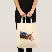 Tote Bag Drapeau américain et aigle recto verso (Devant (produit))