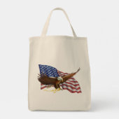 Tote Bag Drapeau américain et aigle recto verso (Dos)