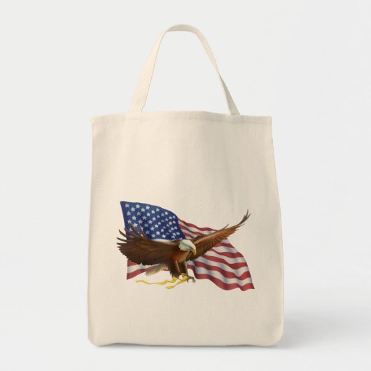 Tote Bag Drapeau américain et aigle recto verso (Devant)