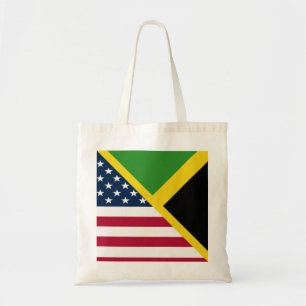 Tote Bag Drapeau américain jamaïcain   Jamaïque États-Unis