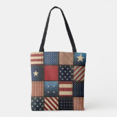 Tote Bag Drapeau Américain, Motif sans chichi. (Dos)