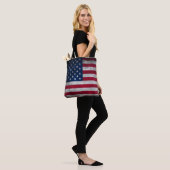 Tote Bag Drapeau américain patriotique (Sur le modèle)