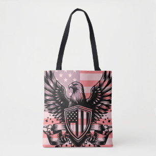Tote Bag Drapeau américain patriotique et aigle Masculin Ho
