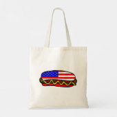 Tote Bag Drapeau américain patriotique Hot Dog (Dos)