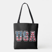 Tote Bag Drapeau Américain Patriotique Pour Hommes Femmes E (Dos)
