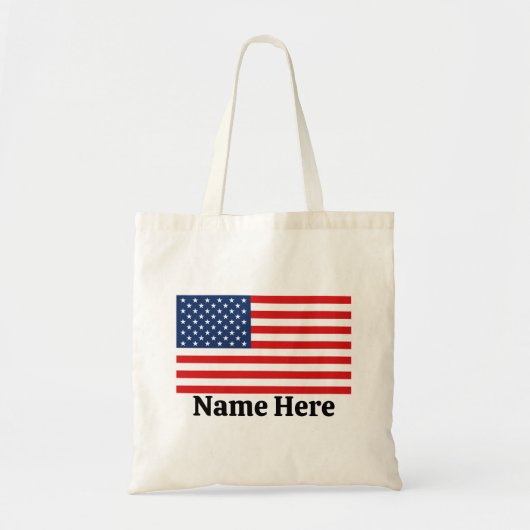 Tote Bag Drapeau américain personnalisé (Devant)