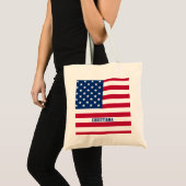 Tote Bag Drapeau américain personnalisé Stars et bandes (Devant (produit))