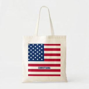 Tote Bag Drapeau américain personnalisé Stars et bandes