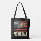 Tote Bag Drapeau américain Pickleball (Dos)