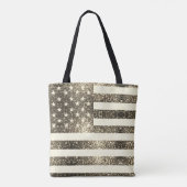 Tote Bag Drapeau américain sépia rustique parties scintilla (Dos)