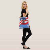 Tote Bag Drapeau Américain Sur Sky (Sur le modèle)