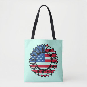 Tote Bag Drapeau américain Tournesol-32222