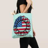 Tote Bag Drapeau américain Tournesol-32222 (De près)