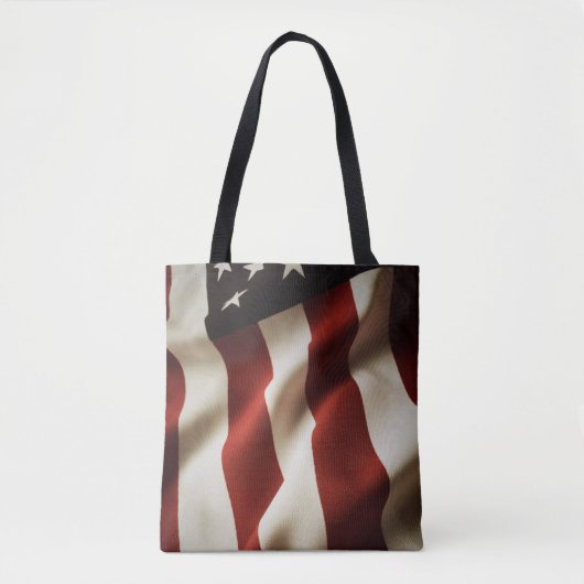 Tote Bag Drapeau américain vertical (Devant)