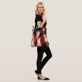 Tote Bag Drapeau américain vertical (Sur le modèle)