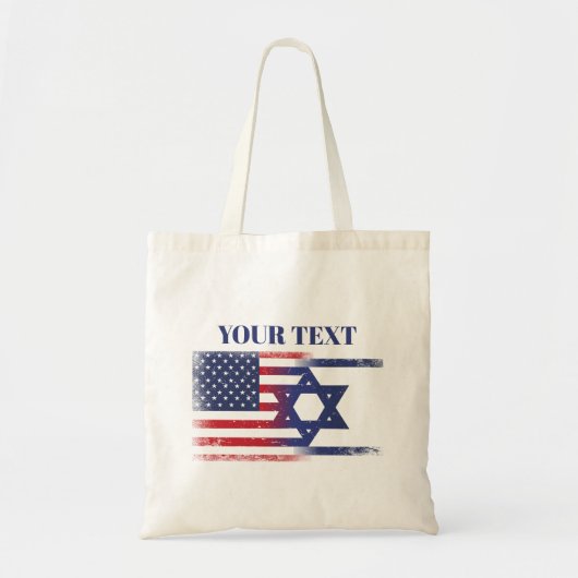 Tote Bag Drapeau Amérique Israël (Devant)