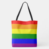 Tote Bag Drapeau arc-en-ciel cool et classique (Dos)