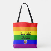 Tote Bag Drapeau arc-en-ciel de la Fierté LGBTQIA+ (Dos)