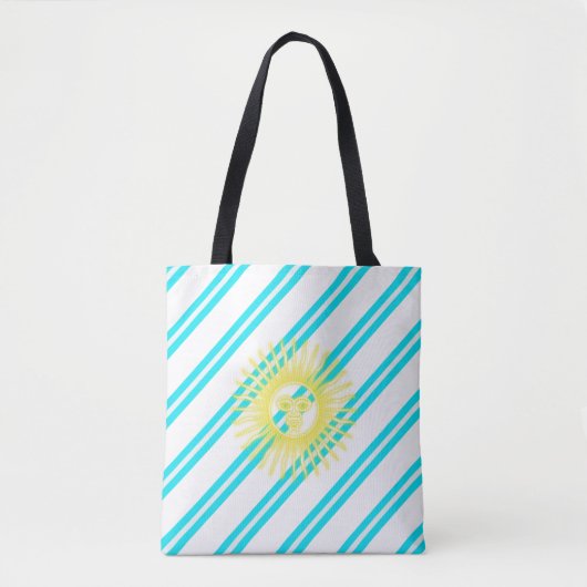 Tote Bag Drapeau argentin de rayures (Devant)