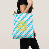 Tote Bag Drapeau argentin de rayures (De près)
