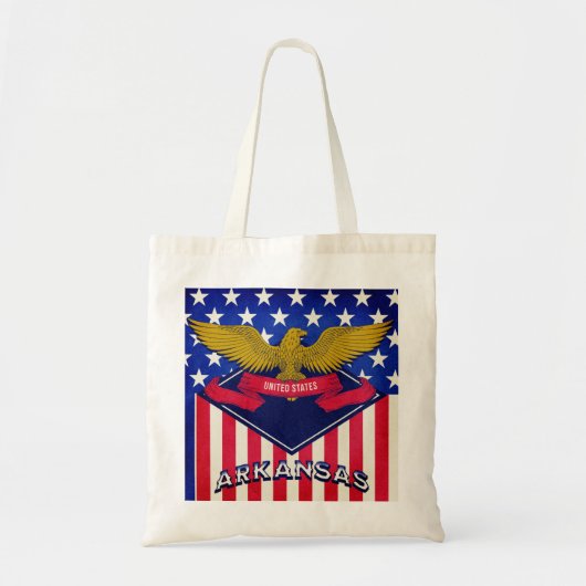 Tote Bag Drapeau Arkansas USA (Devant)