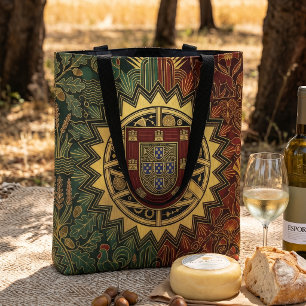 Tote Bag Drapeau Art Déco du patrimoine Nom personnalisé