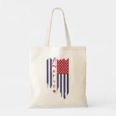 Tote Bag Drapeau artistique américain vertical (Dos)