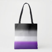 Tote Bag Drapeau asexuel de fierté de gradient d'as : (Devant)