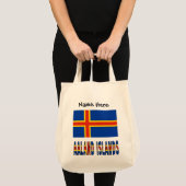 Tote Bag Drapeau Ashland Islands Ålander Personnalisé (Devant (produit))