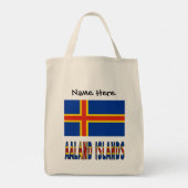 Tote Bag Drapeau Ashland Islands Ålander Personnalisé (Dos)