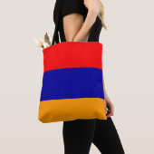 Tote Bag Drapeau aux couleurs de l'Arménie (De près)