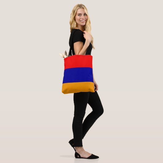 Tote Bag Drapeau aux couleurs de l'Arménie (Sur le modèle)