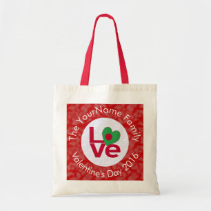 Tote Bag Drapeau bangladais lettres rouges AMOUR blanc sur