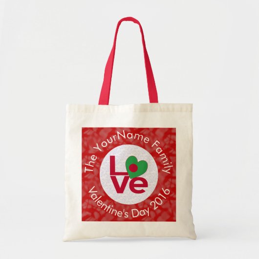 Tote Bag Drapeau bangladais Lettres rouges AMOUR Blanc sur  (Devant)