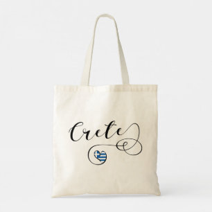 Tote Bag Drapeau cardiaque en Crète, Grèce, Crétois