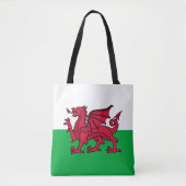 Tote Bag Drapeau celtique du Dragon rouge du Pays de Galles (Devant)