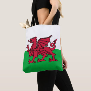 Tote Bag Drapeau celtique du Dragon rouge du Pays de Galles