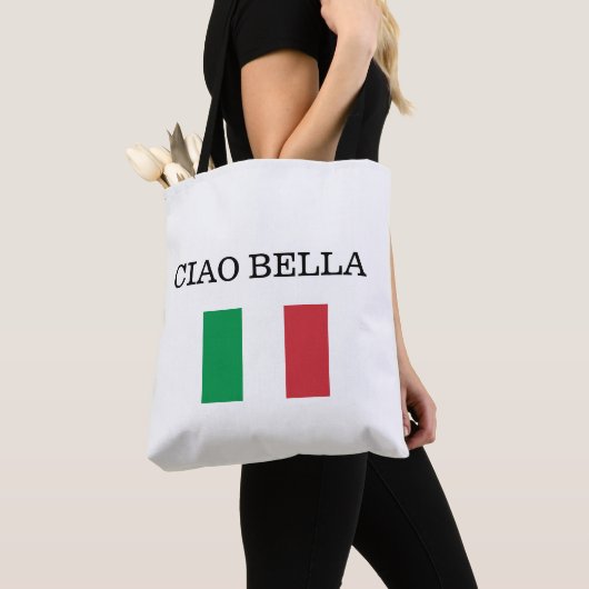 Tote Bag Drapeau CIAO BELLA Italie (De près)