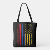 Tote Bag Drapeau Colombien Américain Racines Colombie A (Dos)