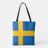 Tote Bag Drapeau coloré de Suède (Dos)