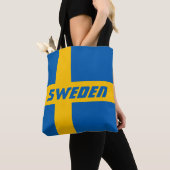Tote Bag Drapeau coloré de Suède (De près)