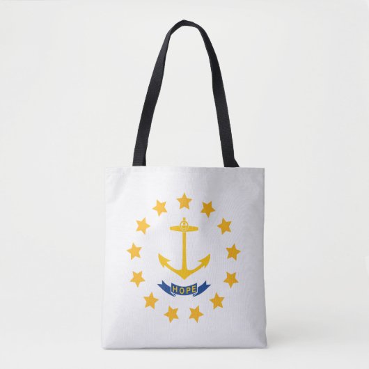Tote Bag Drapeau cool De L'État De Rhode Island (Devant)