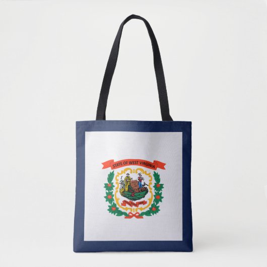 Tote Bag Drapeau cool De L'État De Virginie Occidentale (Devant)